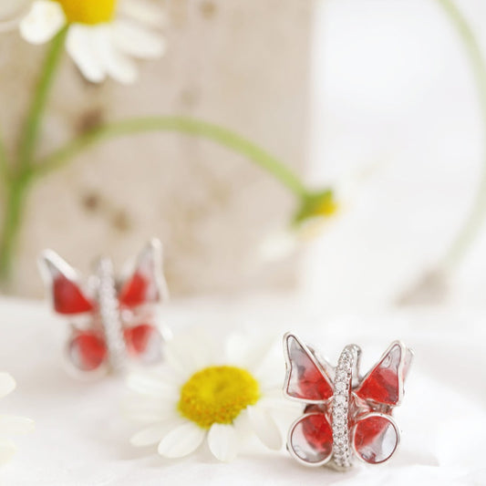 Crimson Red Earrings