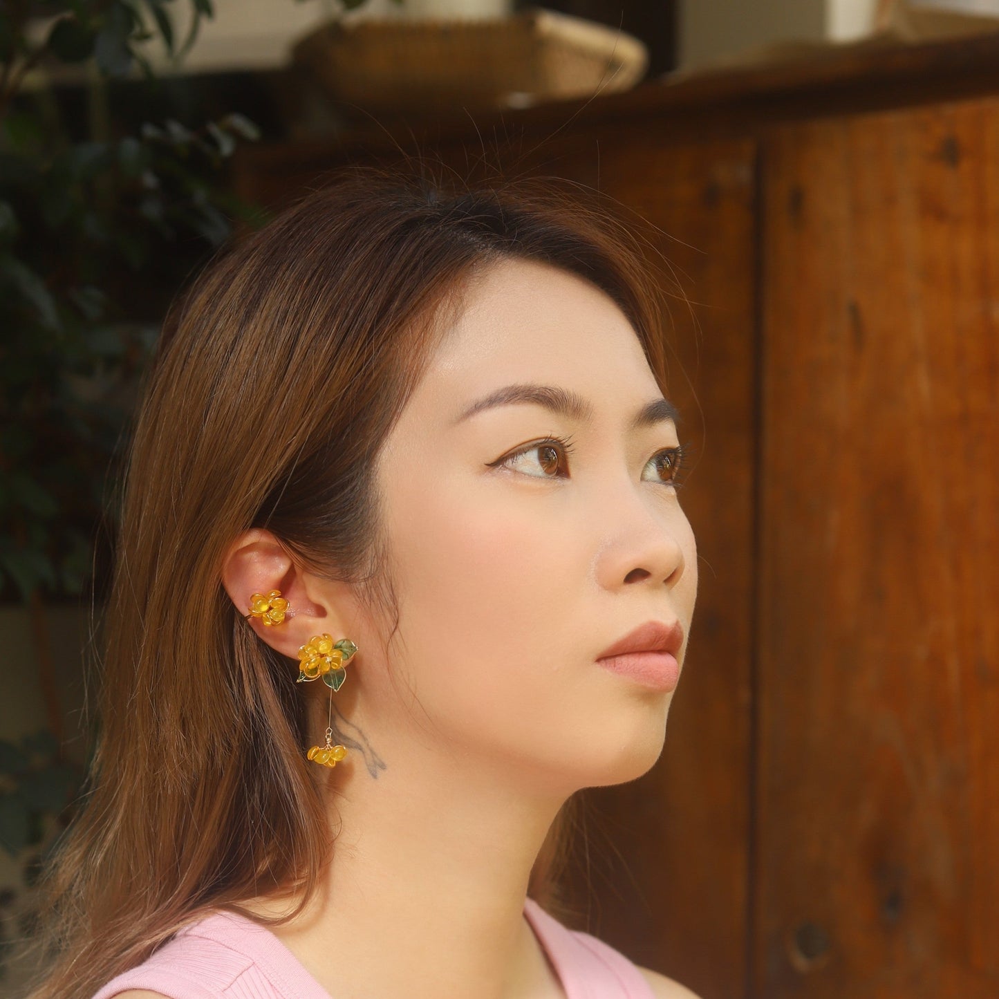 Golden Osmanthus  Earring