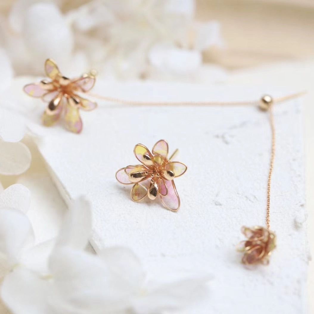 Grace of Peach Earrings & Ear Cuff