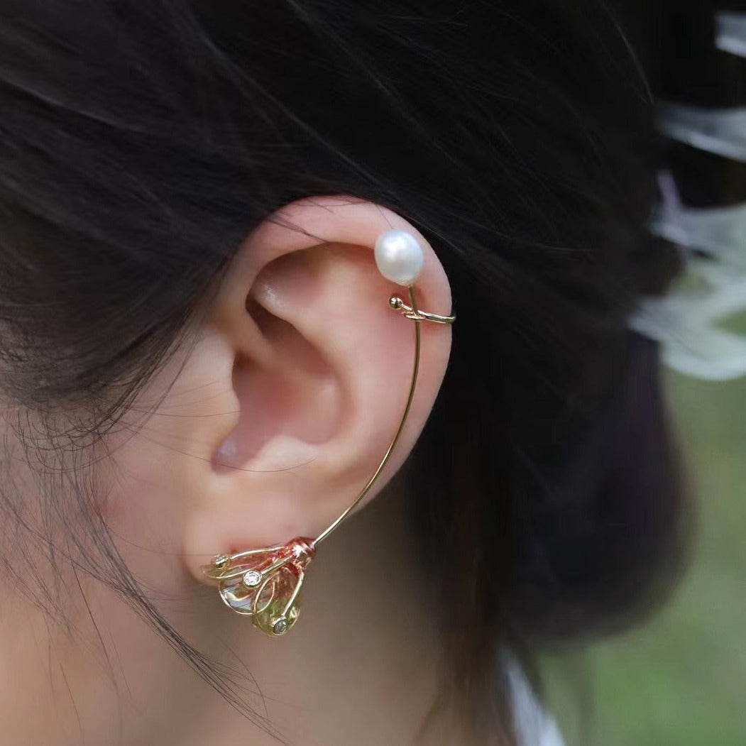 Sunny Orange Ear Cuff