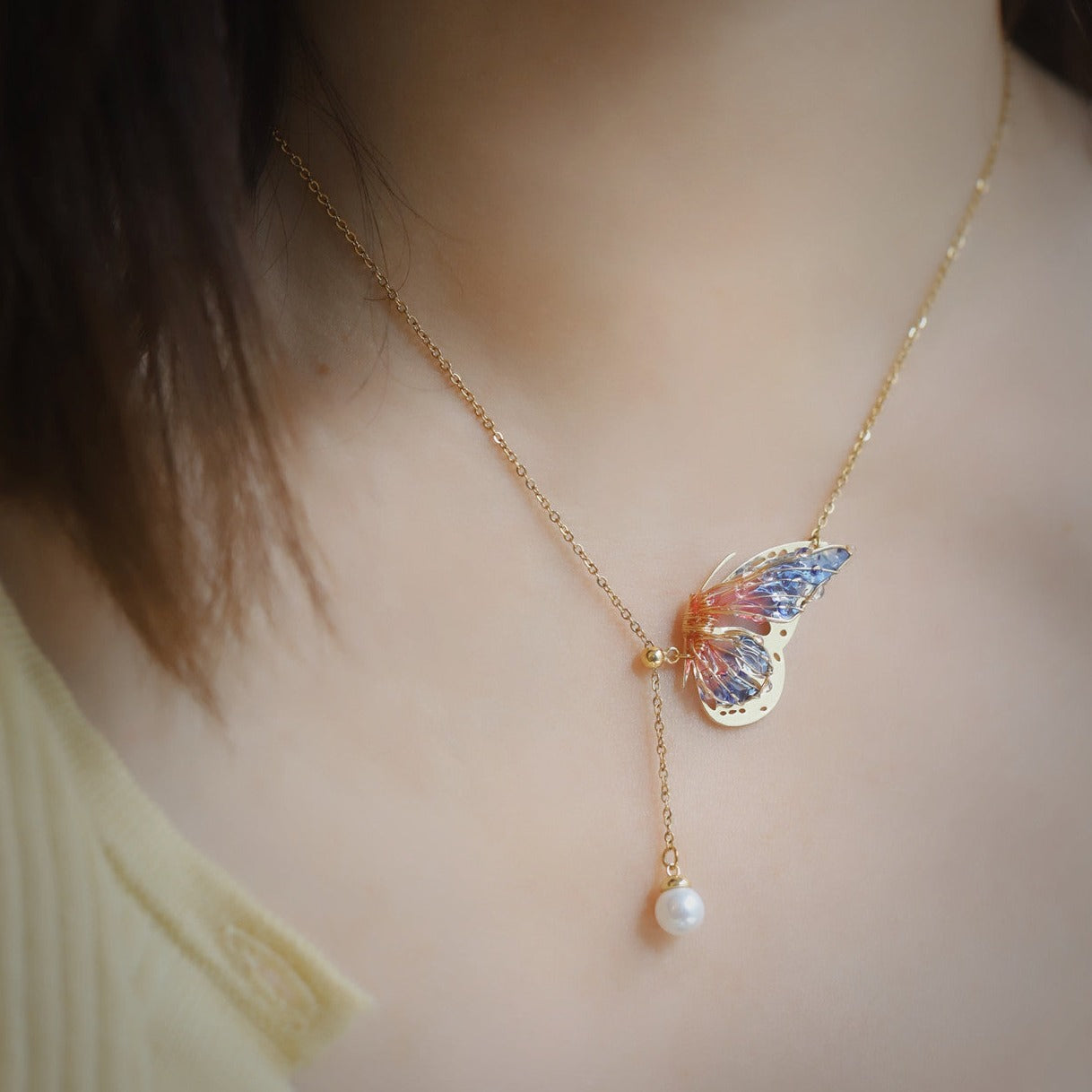 Butterfly Jelly Necklace